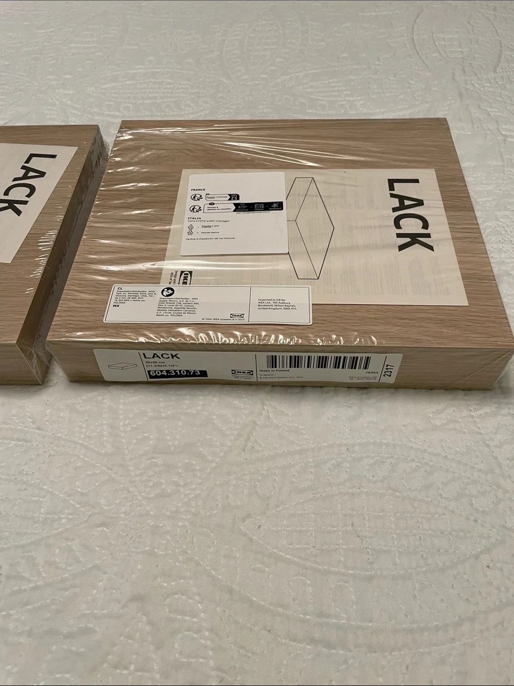 New IKEA LACK Floating Wall Shelves Set of 2 White Stained Oak Effect Natural
